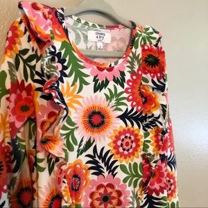 Long sleeve girls multi-color dress